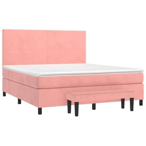 Maison Exclusive - Sängyn lattisohva patjalla Rose 160x200 cm Sametti