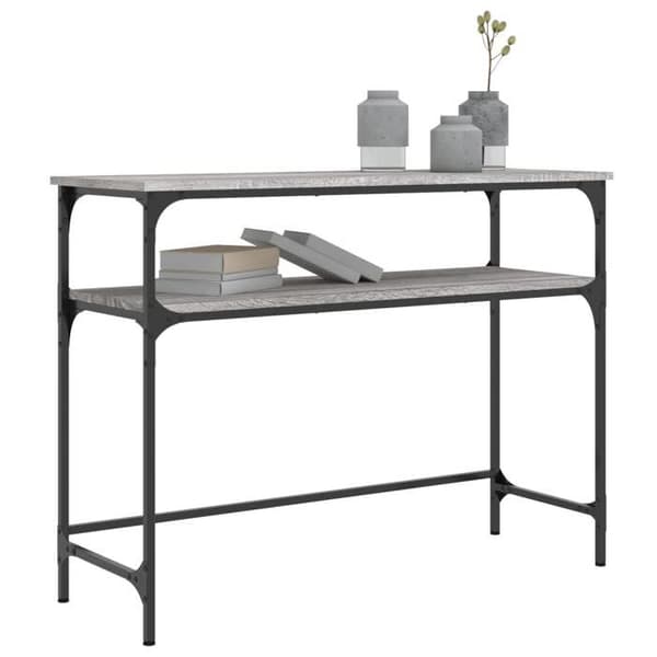 Maison Exclusive - Consolebord sonoma grå 100x35,5x75 cm ingeniørtræ Sonoma grå
