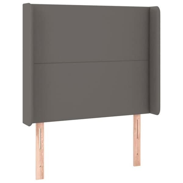 Maison Exclusive - LED Hovedgærde Grå 83x16x118/128 cm Syntetisk Læder Grå