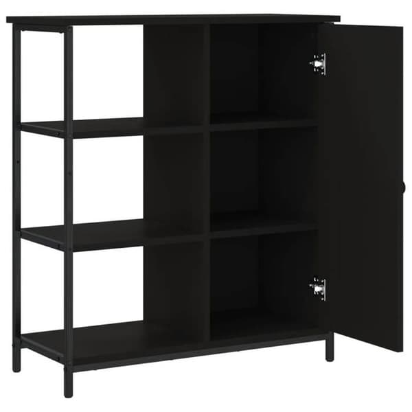 Maison Exclusive - Sort buffet 70x30x80 cm ingeniørtræ