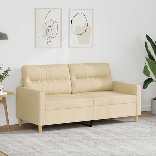 Maison Exclusive - 2-personers sofa Creme 140 cm Stof