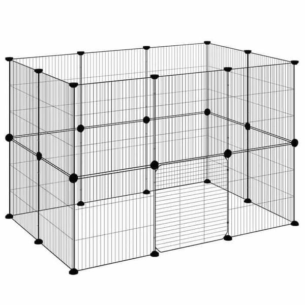 Burar & hönshus - Maison Exclusive - 20 paneler 35x35 cm - Pulverlackerad stål - Praktisk dörr
