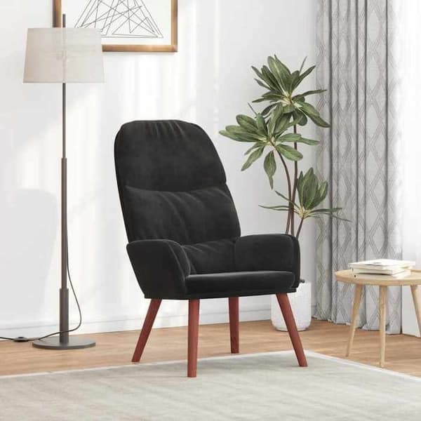 Maison Exclusive - Afslappende stol i sort velour