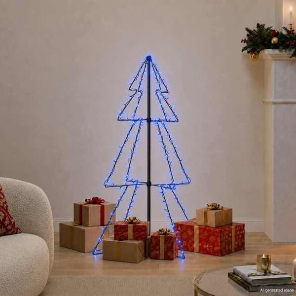 Julgran (kon) - EXKLUSIVT HEM - LED-kon 120 cm - 160 LED - 8 effekter - USB 5V Ej specificerat