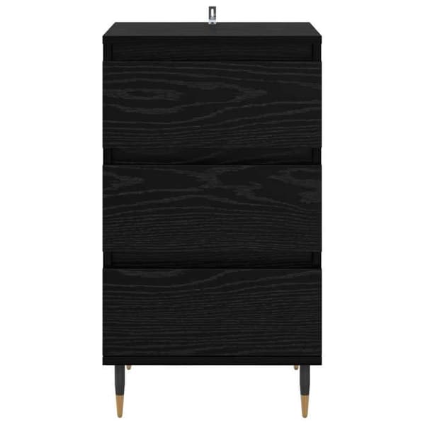Maison Exclusive - Buffet Sort egetræ 35 x 40 x 70 cm Ingeniørtræ svart ek