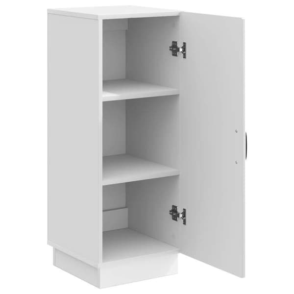 Buffet bas - EKSKLUSIVT HUS - 33 x 34,5 x 87 cm - Hvid glans - Ingeniørtræ - Stort opbevaring Vit