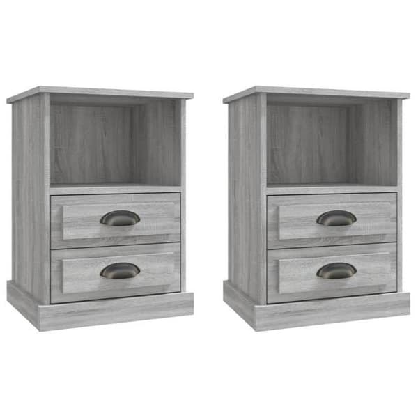 Maison Exclusive - Natborde 2 stk sonoma grå 43x36x60 cm Sonoma grå
