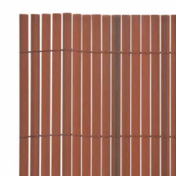 Maison Exclusive - Dobbelt-sidet havehegn 90x400 cm Brun brun