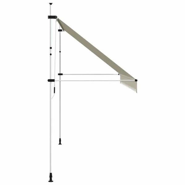 Maison Exclusive - Manuell utdragbar markis 400 cm Kräm Grädde