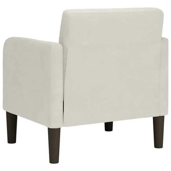 Maison Exclusive - Käsinojallinen tuoli, kerma 54 cm sametti