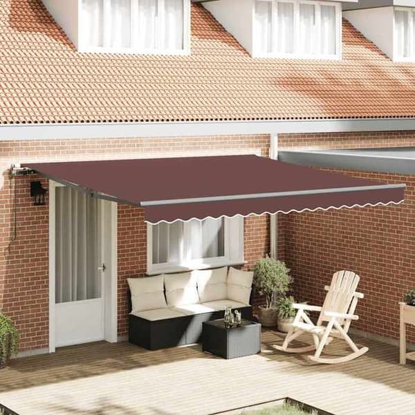 Maison Exclusive - Automatisk infällbar markis brun 400x300 cm