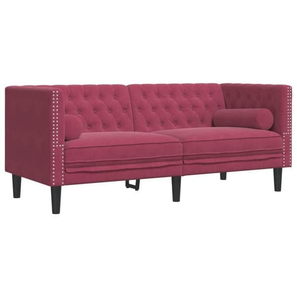 Maison Exclusive - Chesterfield-sohvaryhmä ja 2 kpl samettityynyjä