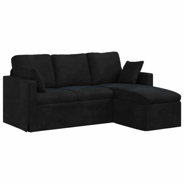 Maison Exclusive - Svart Soffa 178 x 134 x 80 cm Sammet Svart