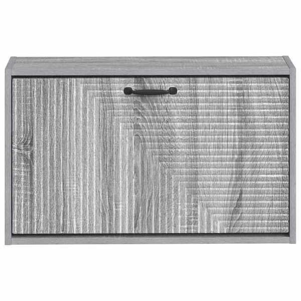Maison Exclusive - Seinälle asennettava kenkäkaappi HAARLEM 71 x 17 x 43 cm Sonoma harmaa