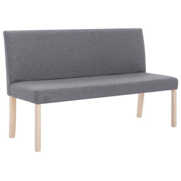Maison Exclusive - Bänk 139,5 cm Ljusgrå Polyester Ljusgrå och naturlig