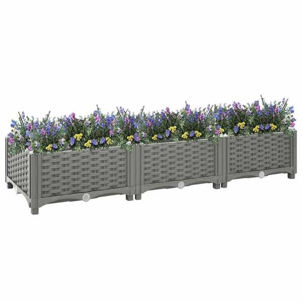 Maison Exclusive - Hævet seng 120x40x23 cm Polypropylen ljusgrått