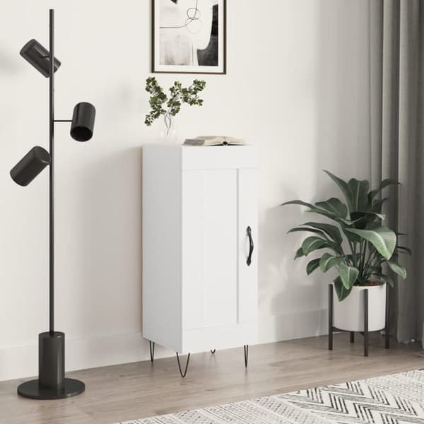 Maison Exclusive - Buffé Vit glänsande 34,5x34x90 cm Ingenjörsträ