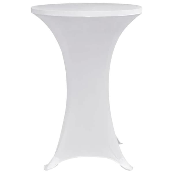 Maison Exclusive - Elastiske bordbetræk Ø 80 cm Hvid 4 stk.
