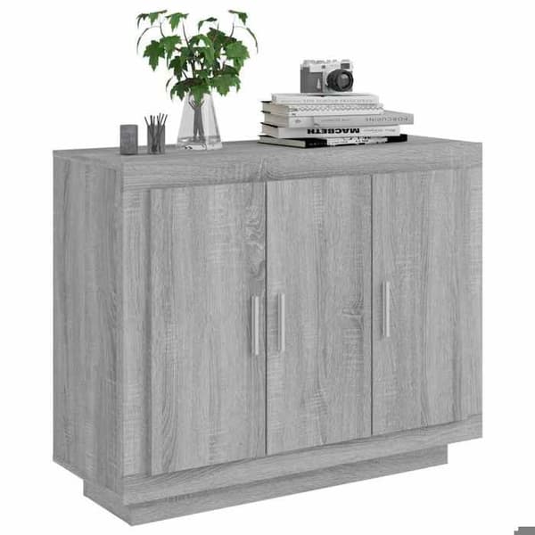 Maison Exclusive - Buffet Sonoma grå 92x35x75 cm Ingeniørtræ Sonoma grå