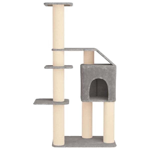 Maison Exclusive - Kattträd med sisal klöspålar Ljusgrå 183 cm