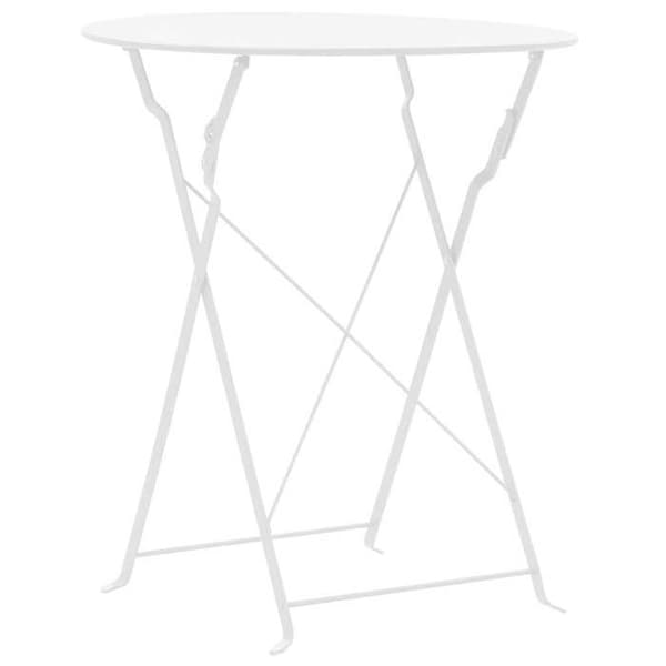 Maison Exclusive - Bistro-möbler 3 st Stål Vit