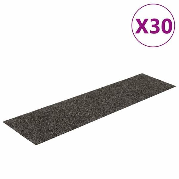 Maison Exclusive - Selvklæbende trappetæpper 30 stk. 76 x 20 cm Antracit Rektangulær