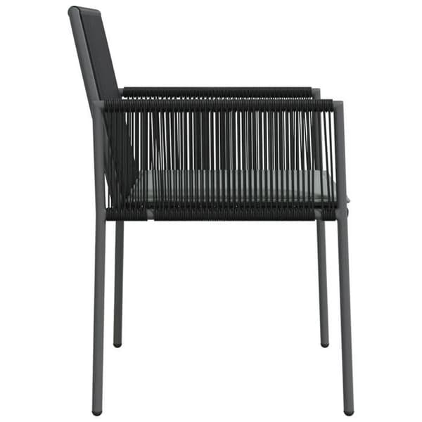 Maison Exclusive - Havestole og puder sæt af 2 sort 54x60,5x83,5 cm
