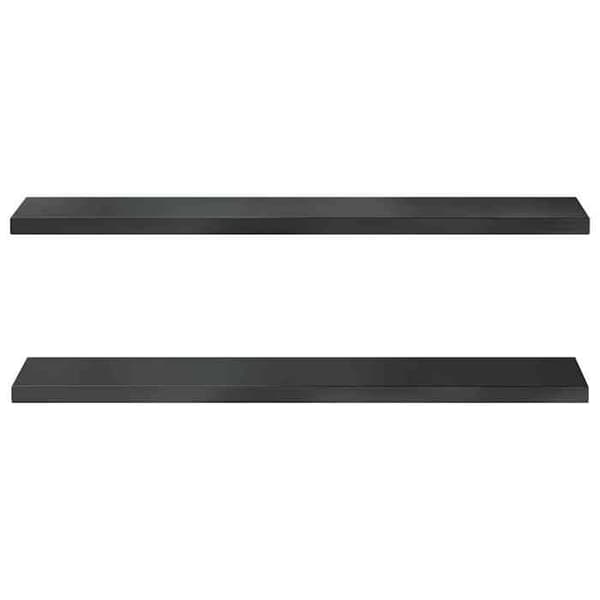 Væghylder - EKSKLUSIV HUS - 100x23,5 cm - Sort - Rustfrit stål - 2 stk. Svart