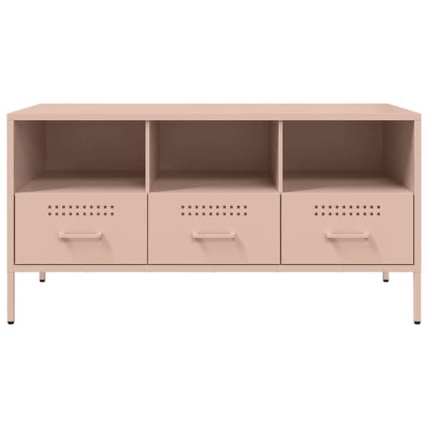 Maison Exclusive - TV-möbel rosa 100,5x39x50,5 cm stål