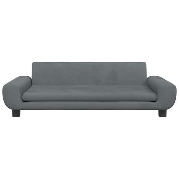 Maison Exclusive - Tummanharmaa koiran sänky 100x54x33 cm samettia mörkgrå