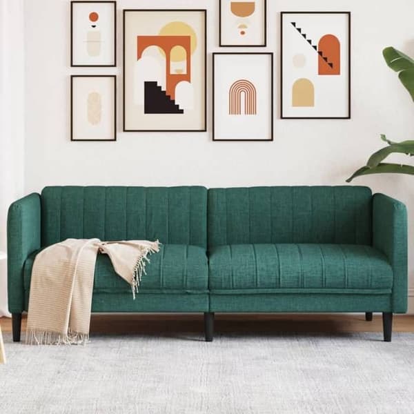 Maison Exclusive - 3-personers sofa i mørkegrøn stof