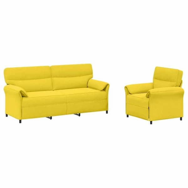 Maison Exclusive - Sæt af 2 sofaer Lys gul Stof
