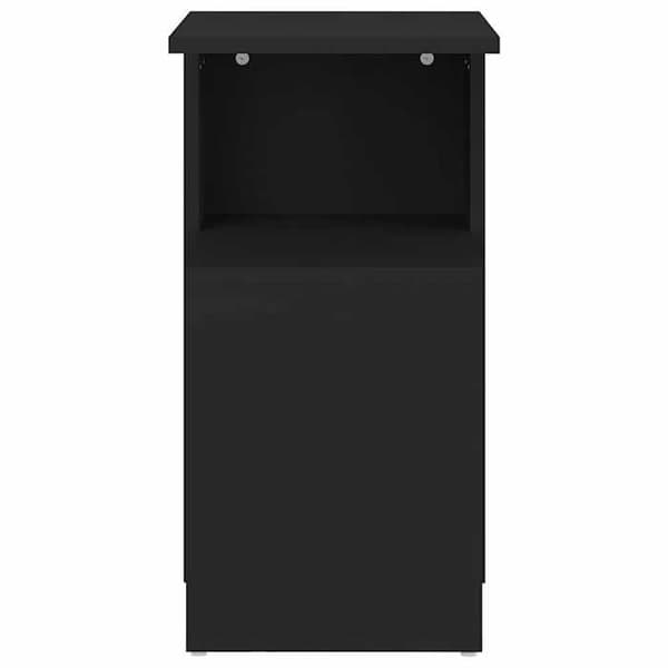 Maison Exclusive - Sort sidebord 36x30x56 cm Ingeniørtræ