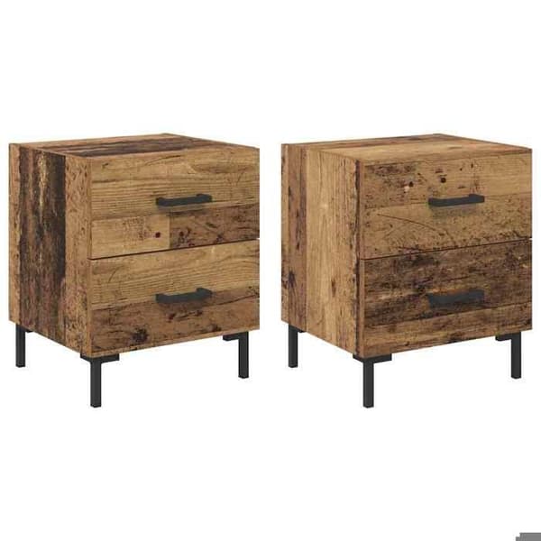 Maison Exclusive - Sängbord 2 st Antik trä 40 x 35 x 47,5 cm