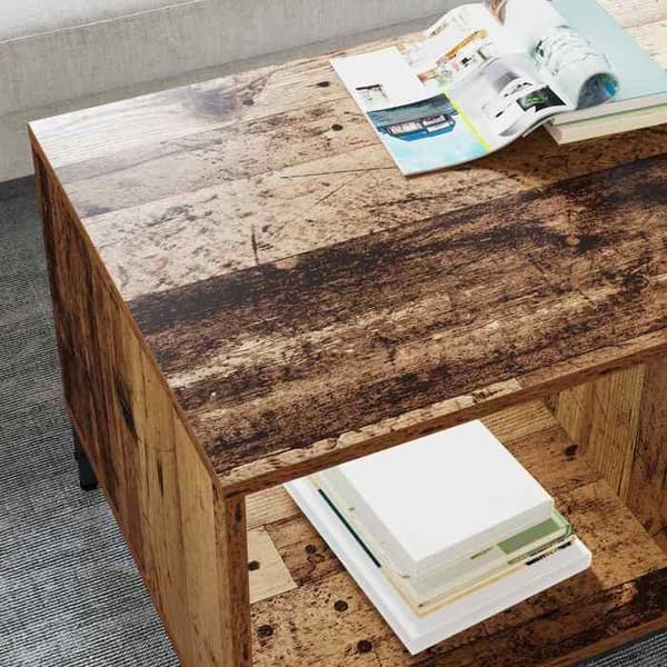 Soffbord - EXKLUSIV HEM - 90 x 49 x 46 cm - Ingenjörsträ - Rektangulär - Modern brun