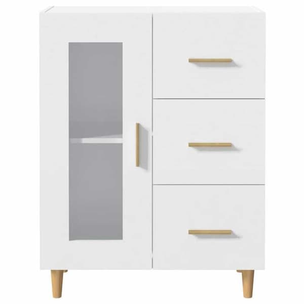 Maison Exclusive - Vit buffé 69,5x34x90 cm ingenjörsträ