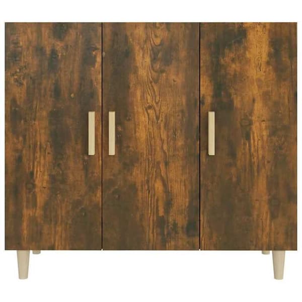 Maison Exclusive - Buffé ek rökig 90x34x80 cm ingenjörsträ