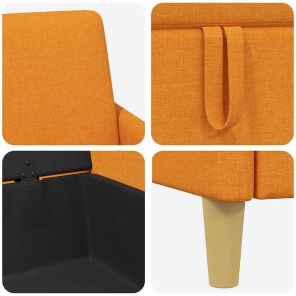 Maison Exclusive - Soffa med förvaring Mörkgul 122 x 78 x 87 cm Polyester