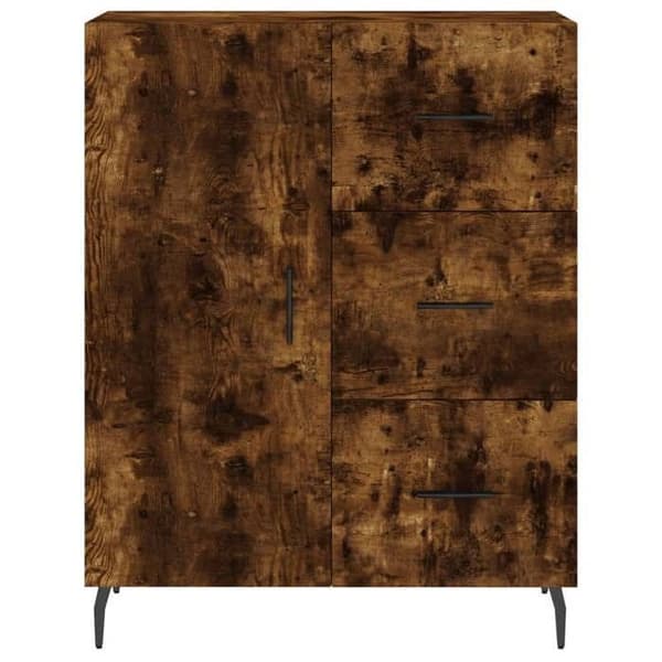 Maison Exclusive - Buffé i rökig ek 69,5x34x90 cm ingenjörsträ
