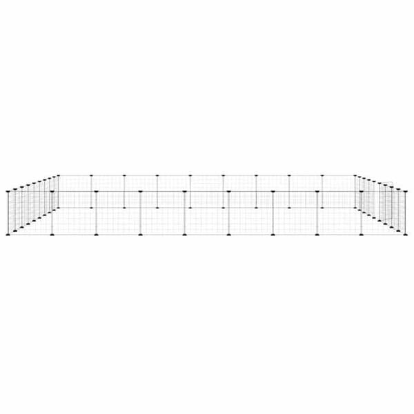 Maison Exclusive - Kæledyrbur med 36 paneler og dør Sort 315x315x35 cm