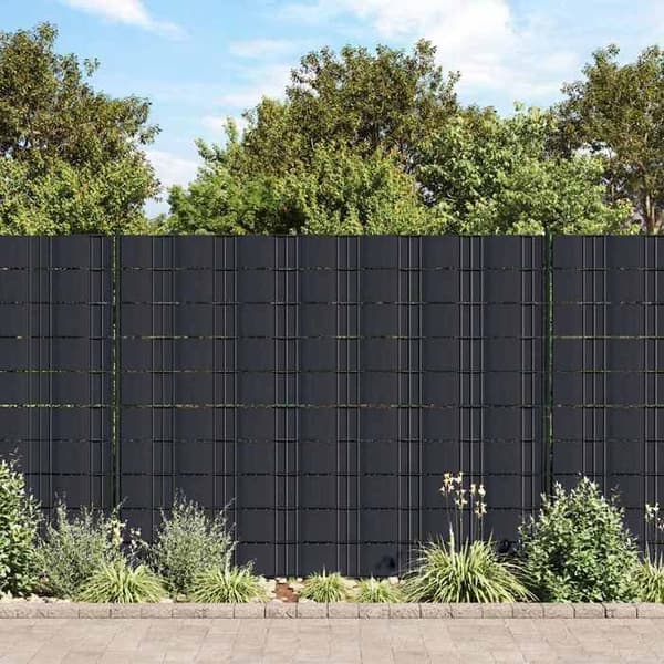 Maison Exclusive - Integritetsband i PVC 140 x 0,19 m Mörkgrå matt matt mörkgrå