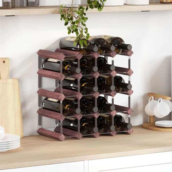 Maison Exclusive - Flaskeholder til 20 flasker Brun Solid fyrretræ brun