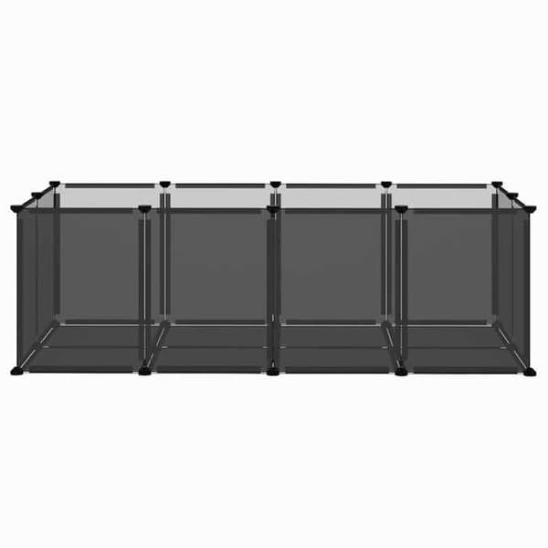 Maison Exclusive - Pieni eläinkoppi Musta 144x74x46,5 cm PP ja Teräs