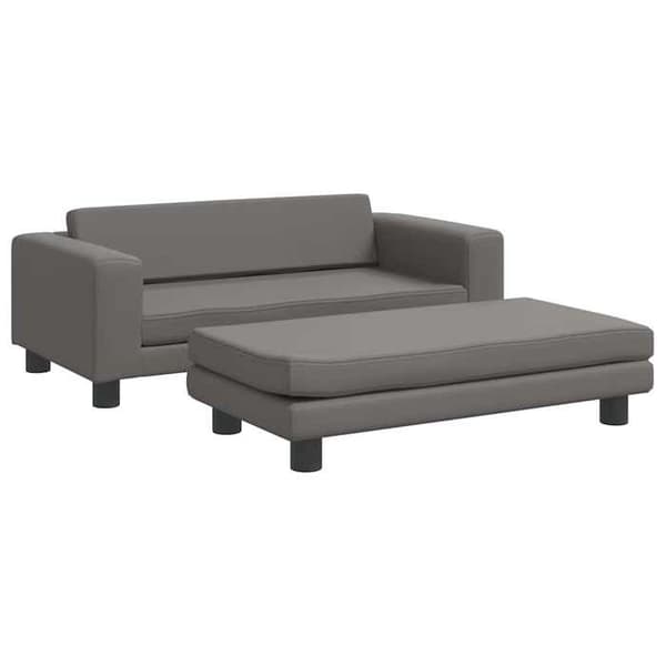 Maison Exclusive - Hundeseng med udvidelse grå 100x50x30 cm kunstlæder grå