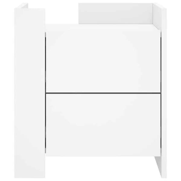 Maison Exclusive - Sängbord vit 45x50x50 cm ingenjörsträ