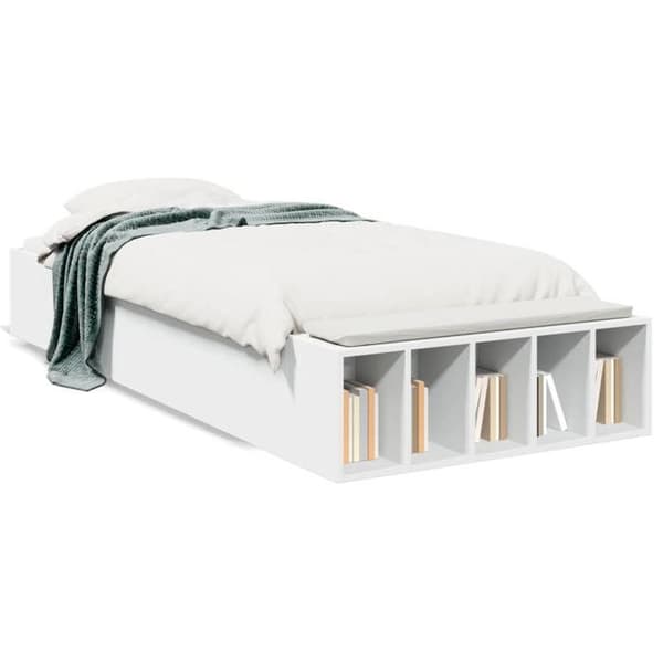Maison Exclusive - Sängram utan madrass vit 75x190 cm