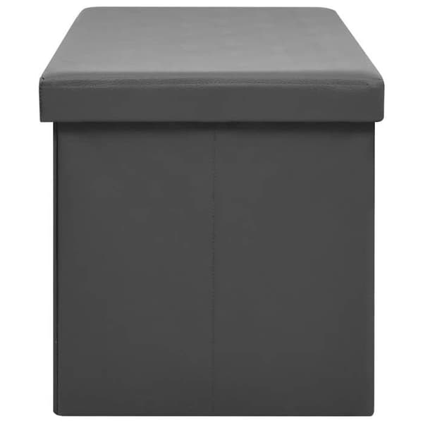 Maison Exclusive - Fällbar förvaringsbänk Grå PVC