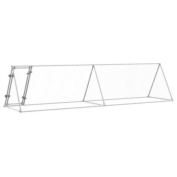 Maison Exclusive - Sølv hønsebur 400x105x91 cm galvaniseret stål Silver