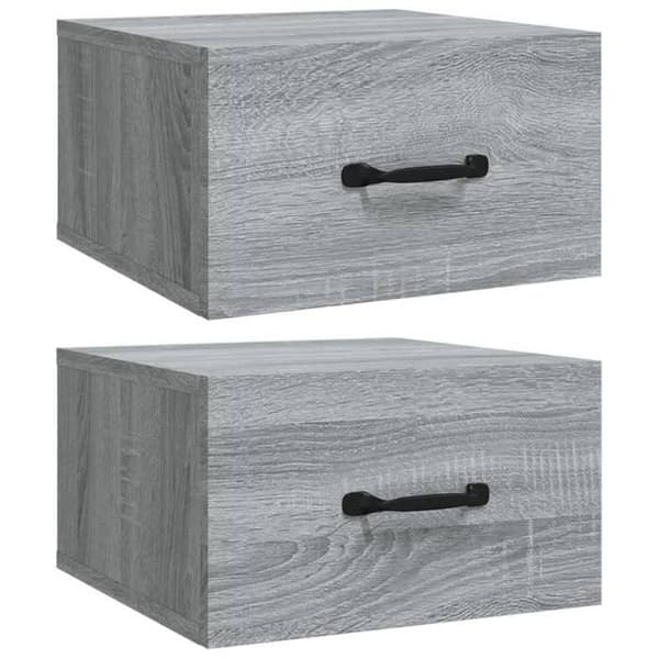 Maison Exclusive - Väggmonterade sängbord 2 st Sonoma grå 35x35x20 cm Sonoma grå