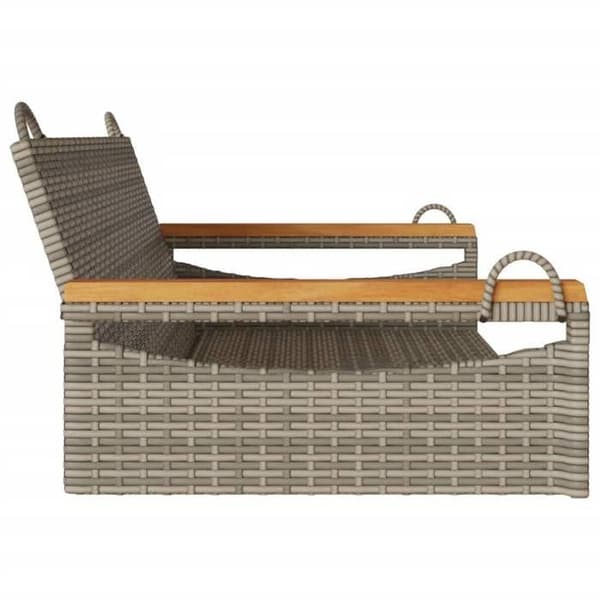 Maison Exclusive - Grå hängsoffa 109x62x40 cm flätad resin